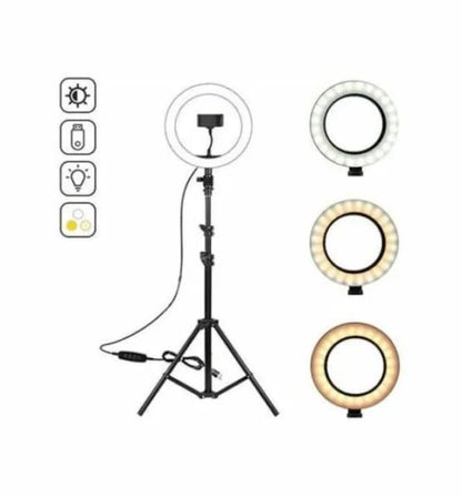 LJJ - 30 12 - Inch (30cm) White Selfie Ring Light with Adjustable Stand – Dimmable USB LED - Saif Al Najmi KwLED LightSaif Al Najmi KwSaif Al Najmi KwLJJ - 30 12 - Inch (30cm) White Selfie Ring Light with Adjustable Stand – Dimmable USB LED