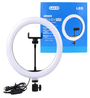 LJJ - 33 33cm USB LED Ring Light – Plug & Play, Dimmable for Video & Makeup - Saif Al Najmi KwLED LightSaif Al Najmi KwSaif Al Najmi KwLJJ - 33 33cm USB LED Ring Light – Plug & Play, Dimmable for Video & Makeup