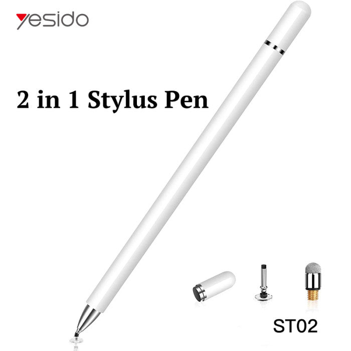 Yesido ST02 2-in-1 Universal Smart Stylus Pen for iPad & Tablets – Active Pressure Touch Pencil
