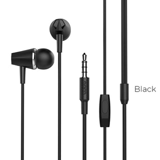 M34 honor music universal earphones with microphone - black - Saif Al Najmi Kw