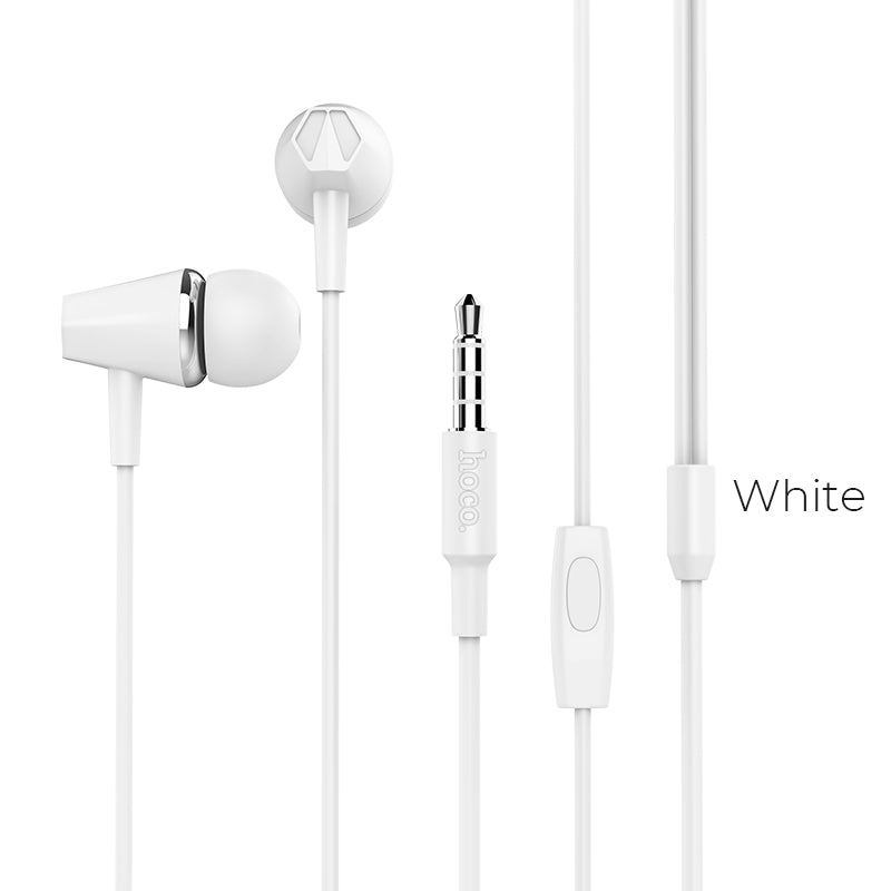 M34 honor music universal earphones with microphone - white - Saif Al Najmi Kw