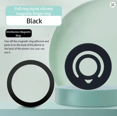 MagSafe Phone Ring Holder – Magnetic Silicone Strap for iPhone & Samsung - Saif Al Najmi KwPhone HolderSaif Al NajmiSaif Al Najmi KwBlackMagSafe Phone Ring Holder – Magnetic Silicone Strap for iPhone & Samsung