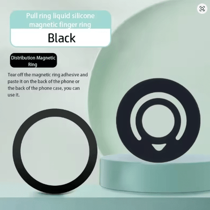 MagSafe Phone Ring Holder – Magnetic Silicone Strap for iPhone & Samsung - Saif Al Najmi KwPhone HolderSaif Al NajmiSaif Al Najmi KwBlackMagSafe Phone Ring Holder – Magnetic Silicone Strap for iPhone & Samsung