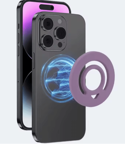 MagSafe Phone Ring Holder – Magnetic Silicone Strap for iPhone & Samsung - Saif Al Najmi KwPhone HolderSaif Al NajmiSaif Al Najmi KwBlackMagSafe Phone Ring Holder – Magnetic Silicone Strap for iPhone & Samsung