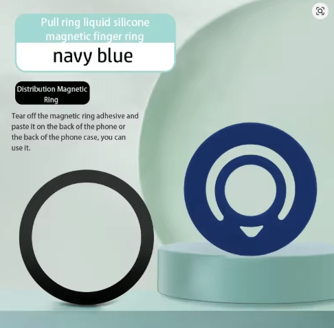 MagSafe Phone Ring Holder – Magnetic Silicone Strap for iPhone & Samsung - Saif Al Najmi KwPhone HolderSaif Al NajmiSaif Al Najmi KwNavyMagSafe Phone Ring Holder – Magnetic Silicone Strap for iPhone & Samsung