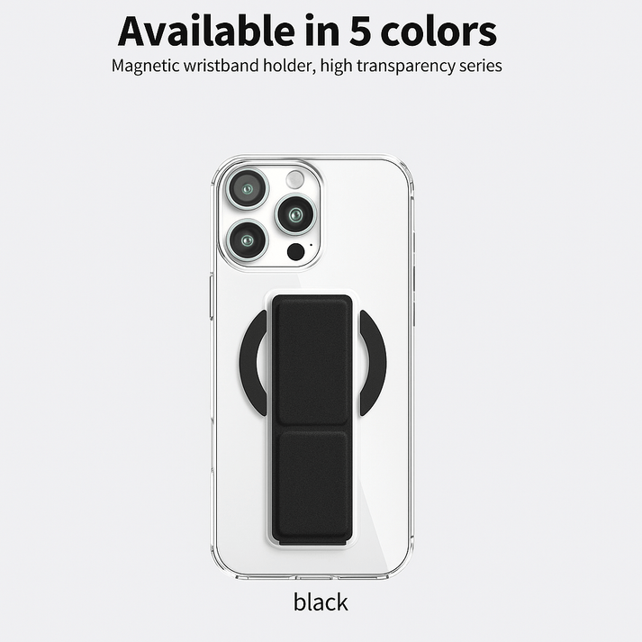 MagSafe Stand Case with Foldable Wristband Grip – Magnetic Wireless Charging Compatible - Saif Al Najmi KwPhone CaseSaif Al Najmi KwSaif Al Najmi KwBlackIPHONE 17 Pro MaxMagSafe Stand Case with Foldable Wristband Grip – Magnetic Wireless Charging Compatible