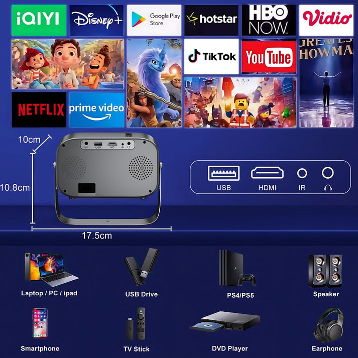 Maizic CineCast Pro Smart LED Projector - Saif Al Najmi KwPROJECTORCineCastSaif Al Najmi KwMaizic CineCast Pro Smart LED Projector