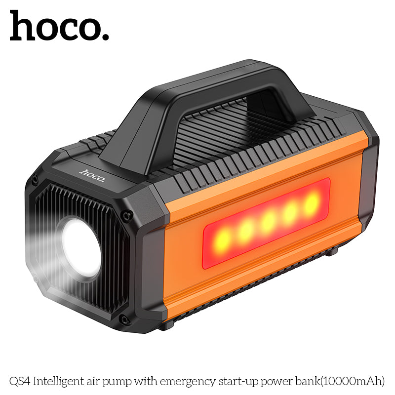 Hoco QS4 Air Pump with Emergency Start Power Bank 10000mAh - Multi-Function Portable Power - Saif Al Najmi Kw