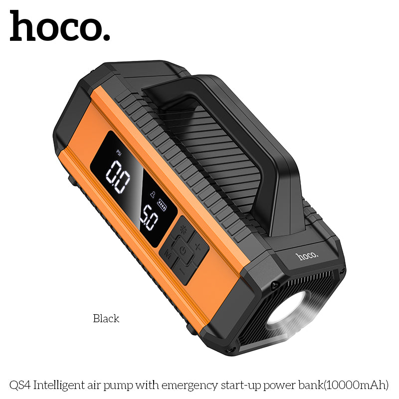 Hoco QS4 Air Pump with Emergency Start Power Bank 10000mAh - Multi-Function Portable Power - Saif Al Najmi Kw