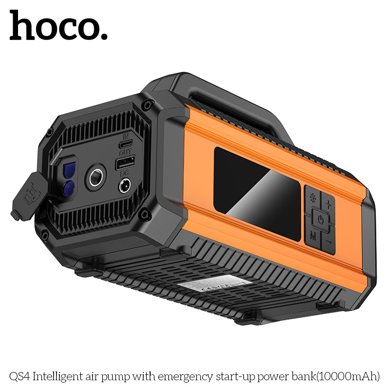 Hoco QS4 Air Pump with Emergency Start Power Bank 10000mAh - Multi-Function Portable Power - Saif Al Najmi Kw