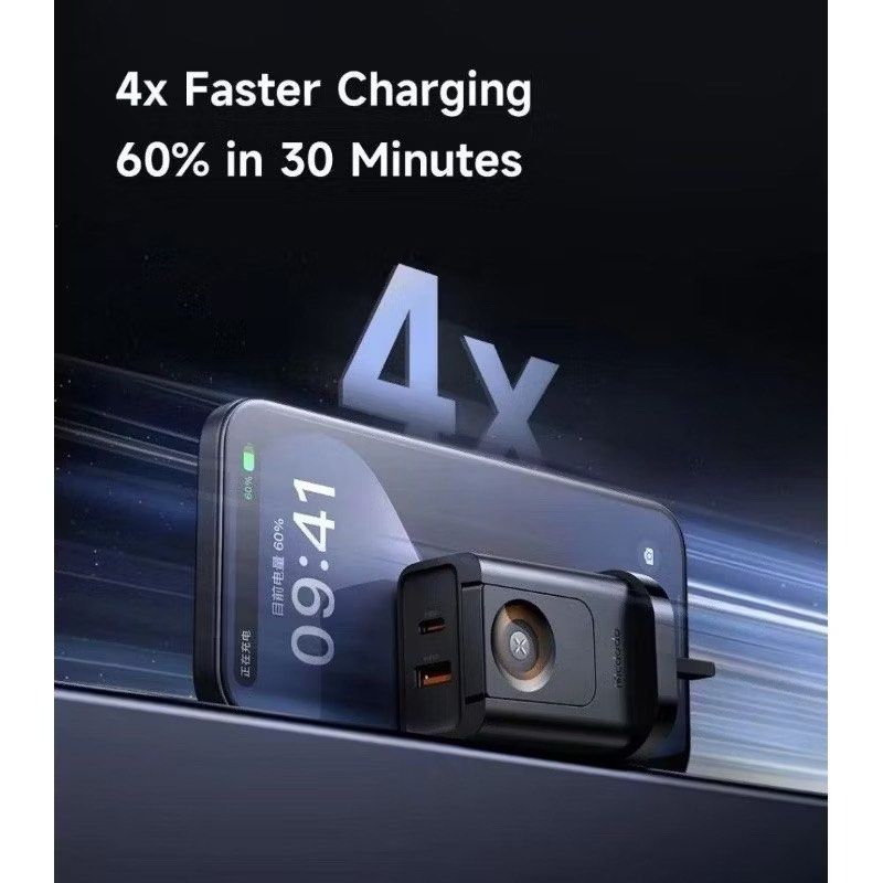 Mcdodo CH-398 30W 2-in-1 UK Travel Charger 3Pin USB A + USB C + Watch Charger - Saif Al Najmi Kw