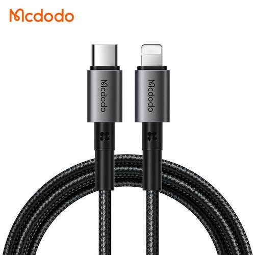 MCDODO CA - 2851 Type - C to Lightning Cable – Prism Series, 1.8M, Fast Charging (Black) - Saif Al Najmi KwData CablesMcdodoSaif Al Najmi KwMCDODO CA - 2851 Type - C to Lightning Cable – Prism Series, 1.8M, Fast Charging (Black)