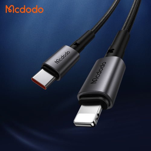 MCDODO CA - 2851 Type - C to Lightning Cable – Prism Series, 1.8M, Fast Charging (Black) - Saif Al Najmi KwData CablesMcdodoSaif Al Najmi KwMCDODO CA - 2851 Type - C to Lightning Cable – Prism Series, 1.8M, Fast Charging (Black)