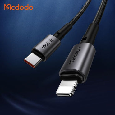 MCDODO CA - 2851 Type - C to Lightning Cable – Prism Series, 1.8M, Fast Charging (Black) - Saif Al Najmi KwData CablesMcdodoSaif Al Najmi KwMCDODO CA - 2851 Type - C to Lightning Cable – Prism Series, 1.8M, Fast Charging (Black)