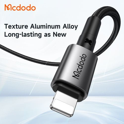 MCDODO CA - 2851 Type - C to Lightning Cable – Prism Series, 1.8M, Fast Charging (Black) - Saif Al Najmi KwData CablesMcdodoSaif Al Najmi KwMCDODO CA - 2851 Type - C to Lightning Cable – Prism Series, 1.8M, Fast Charging (Black)