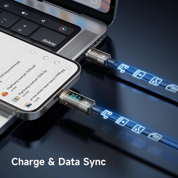 Mcdodo CA - 3620 Pro USB - C to Lightning Transparent Cable – 1.2M, Auto Power - Off - Saif Al Najmi KwData CablesMcdodoSaif Al Najmi KwMcdodo CA - 3620 Pro USB - C to Lightning Transparent Cable – 1.2M, Auto Power - Off