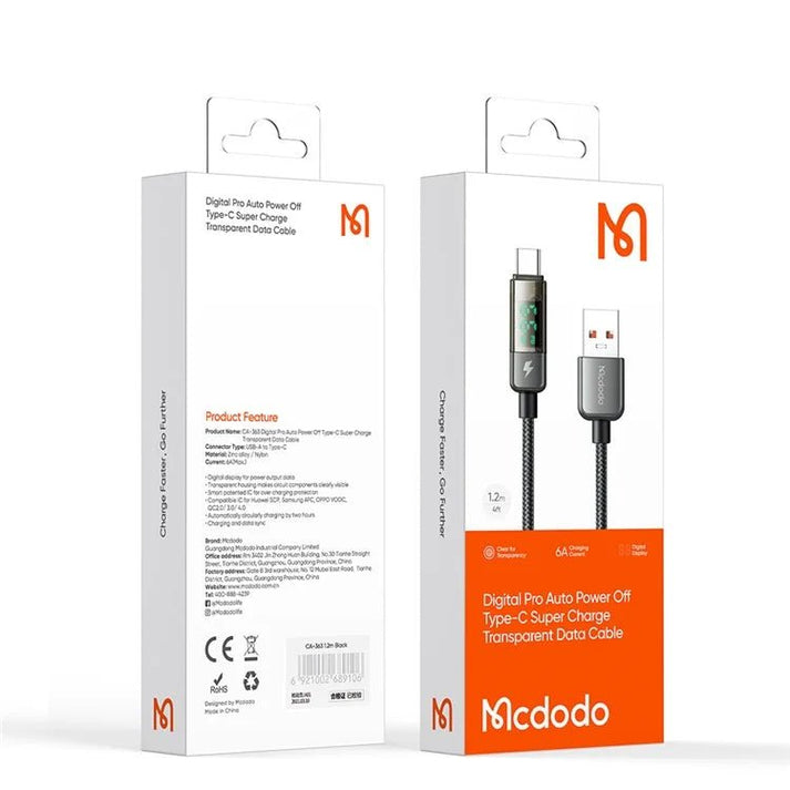 Mcdodo CA - 3630 1.2m 100W USB - A to Type - C Cable for iPhone 15 - Saif Al Najmi KwData CablesMcdodoSaif Al Najmi KwMcdodo CA - 3630 1.2m 100W USB - A to Type - C Cable for iPhone 15 - Saif Al Najmi Kw