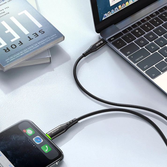 Mcdodo CA - 7360 36W Lightning to Type - C PD 1.2m Cable with Auto Power - Off - Saif Al Najmi KwData CablesMcdodoSaif Al Najmi KwMcdodo CA - 7360 36W Lightning to Type - C PD 1.2m Cable with Auto Power - Off - Saif Al Najmi Kw