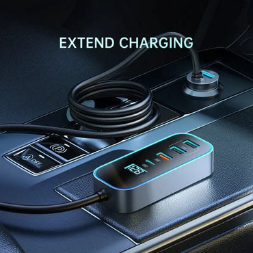 Mcdodo CC - 1900 107W 4 - Port USB + Type C Car Charger with Digital Display - Saif Al Najmi KwCar ChargersMcdodoSaif Al Najmi KwCC-1900131052Mcdodo CC - 1900 107W 4 - Port USB + Type C Car Charger with Digital Display - Saif Al Najmi Kw