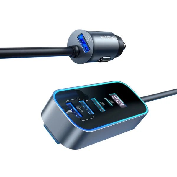 Mcdodo CC - 1900 107W 4 - Port USB + Type C Car Charger with Digital Display - Saif Al Najmi KwCar ChargersMcdodoSaif Al Najmi KwCC-1900131052Mcdodo CC - 1900 107W 4 - Port USB + Type C Car Charger with Digital Display - Saif Al Najmi Kw