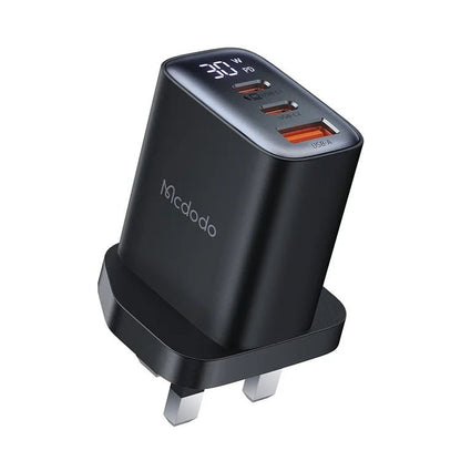 Mcdodo CH - 2170 30W 3 - Port Digital Display Fast Charger - Saif Al Najmi KwAdapterMcdodoSaif Al Najmi KwMcdodo CH - 2170 30W 3 - Port Digital Display Fast Charger - Saif Al Najmi Kw