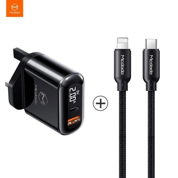 Mcdodo CH - 7231 20W Fast Charging Head with Type - C to Lightning Cable for iPhone - Saif Al Najmi KwChargersMcdodoSaif Al Najmi KwMcdodo CH - 7231 20W Fast Charging Head with Type - C to Lightning Cable for iPhone - Saif Al Najmi Kw