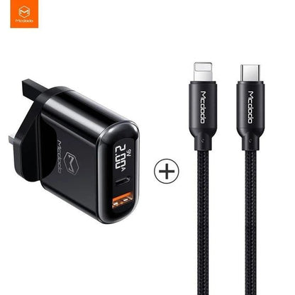 Mcdodo CH - 7231 20W Fast Charging Head with Type - C to Lightning Cable for iPhone - Saif Al Najmi KwChargersMcdodoSaif Al Najmi KwMcdodo CH - 7231 20W Fast Charging Head with Type - C to Lightning Cable for iPhone - Saif Al Najmi Kw