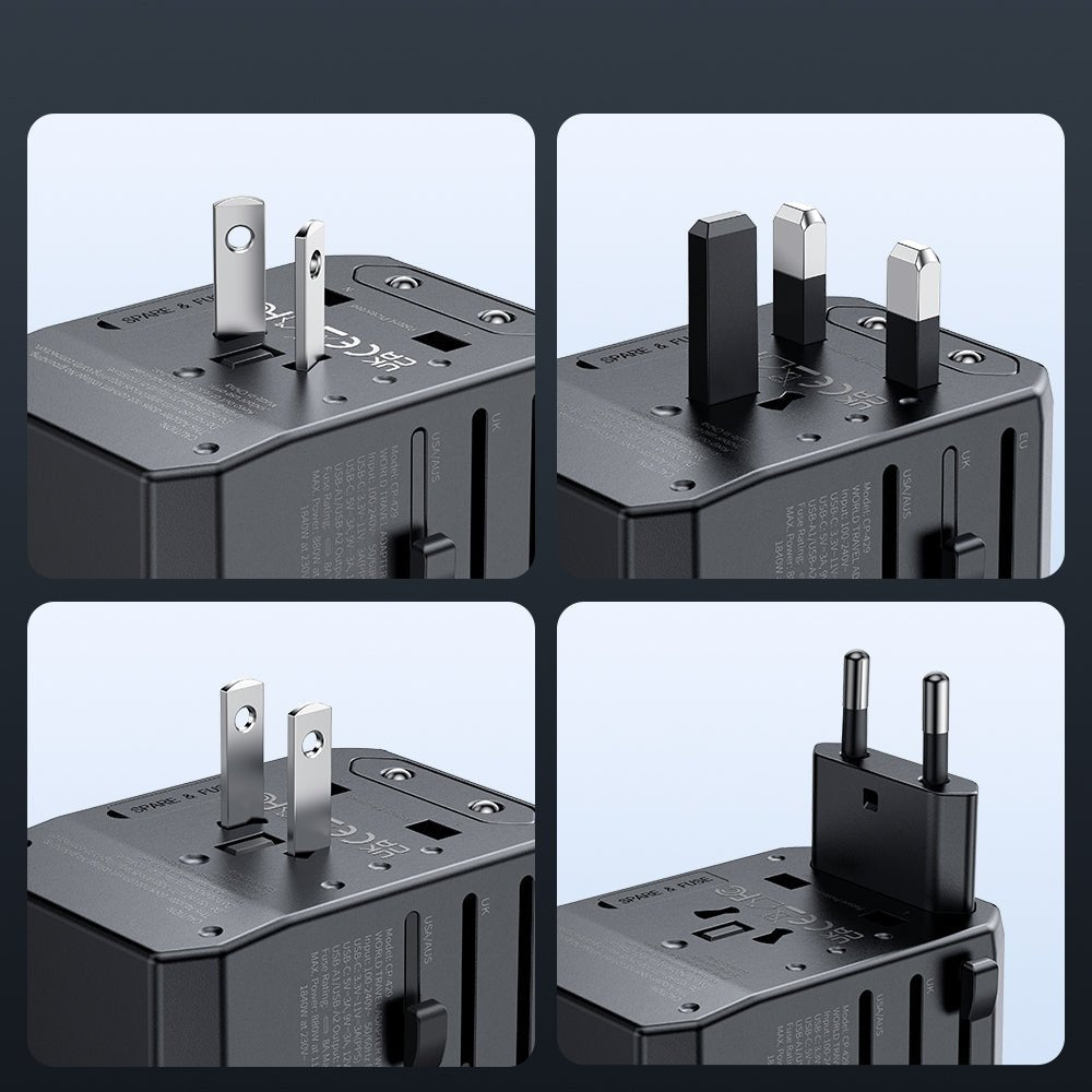 Mcdodo CP - 429 G3 Universal 33W Travel Adapter 1C+2A+1AC - Black - Saif Al Najmi KwAdapterMcdodoSaif Al Najmi KwMcdodo CP - 429 G3 Universal 33W Travel Adapter 1C+2A+1AC - Black - Saif Al Najmi Kw