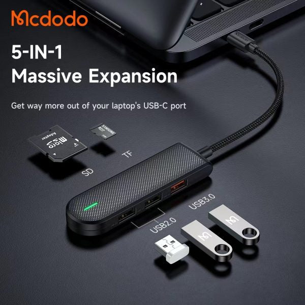 MCDODO HU - 143 5 in 1 Massive Expansion USB - C HUB - Saif Al Najmi KwUSB HubMcdodoSaif Al Najmi KwHU-143132201MCDODO HU - 143 5 in 1 Massive Expansion USB - C HUB - Saif Al Najmi Kw