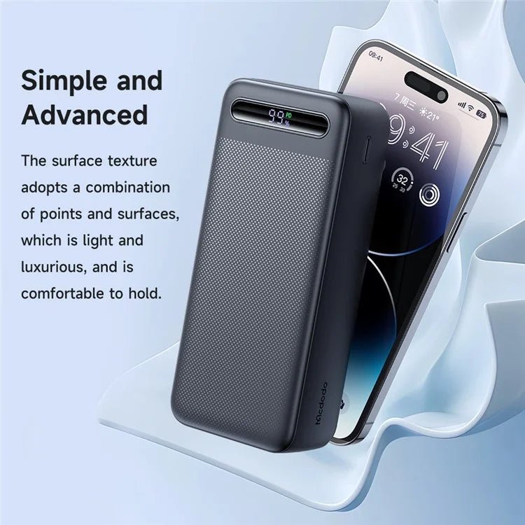 MCDODO MC - 391 30000mAh Power Bank – 22.5W PD Fast Charging with Digital Display - Saif Al Najmi KwPower BanksMcdodoSaif Al Najmi KwMCDODO MC - 391 30000mAh Power Bank – 22.5W PD Fast Charging with Digital Display
