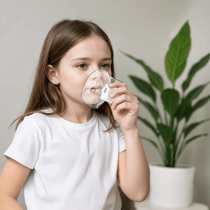 Mini Nebulizer Portable Mesh Inhaler USB Rechargeable Green Lion - White - Saif Al Najmi KwNebulizerGreen LionSaif Al Najmi KwMini Nebulizer Portable Mesh Inhaler USB Rechargeable Green Lion - White