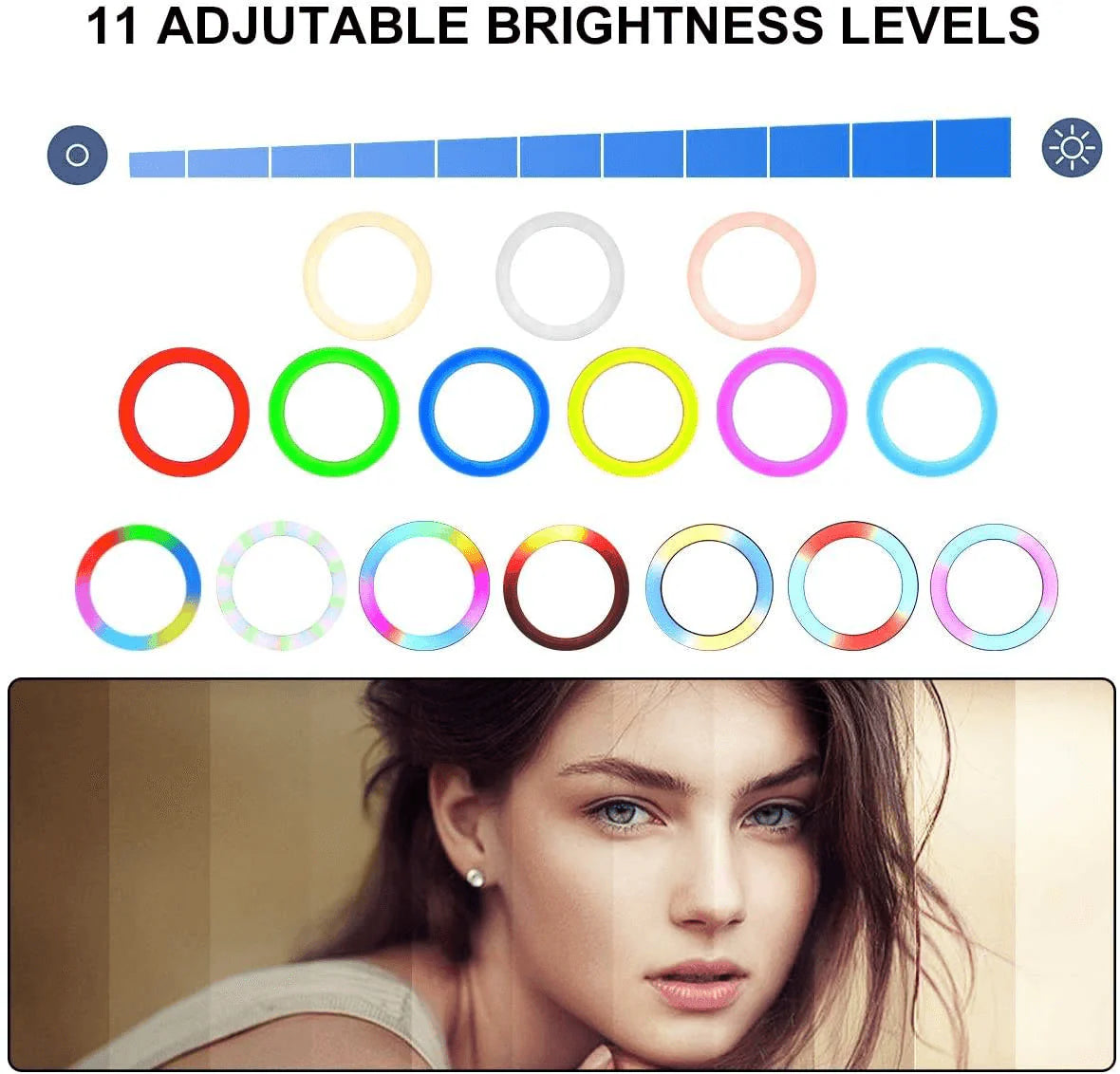 MJ-26 RGB LED Soft Ring Light with Stand - Selfie Light for Perfect Photos & Videos - Saif Al Najmi Kw