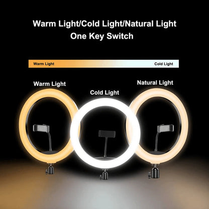 MJ-26 RGB LED Soft Ring Light with Stand - Selfie Light for Perfect Photos & Videos - Saif Al Najmi Kw