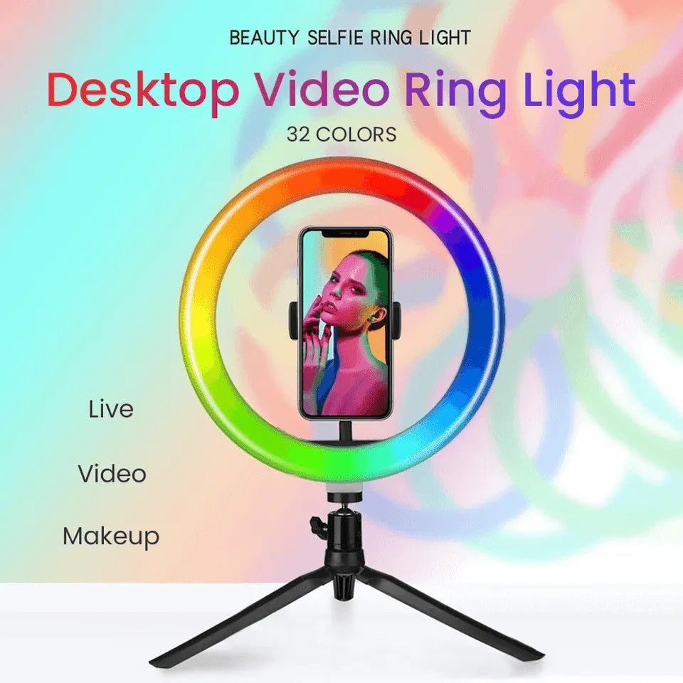 MJ - 30 RGB LED Soft Ring Light with Stand - Selfie Light for Photography, Makeup & Live Streaming - Saif Al Najmi KwLED LightSaif Al NajmiSaif Al Najmi KwMJ - 30 RGB LED Soft Ring Light with Stand - Selfie Light for Photography, Makeup & Live Streaming - Saif Al Najmi Kw