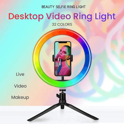 MJ - 30 RGB LED Soft Ring Light with Stand - Selfie Light for Photography, Makeup & Live Streaming - Saif Al Najmi KwLED LightSaif Al NajmiSaif Al Najmi KwMJ - 30 RGB LED Soft Ring Light with Stand - Selfie Light for Photography, Makeup & Live Streaming - Saif Al Najmi Kw