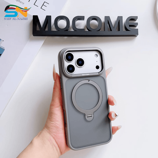 MOCOME MagSafe iPhone 17 Pro / 17 Pro Max Case – Magnetic Ring (Matte Grey) - Saif Al Najmi KwPhone CaseMOCOMESaif Al Najmi KwiPhone 17 PROMOCOME MagSafe iPhone 17 Pro / 17 Pro Max Case – Magnetic Ring (Matte Grey)