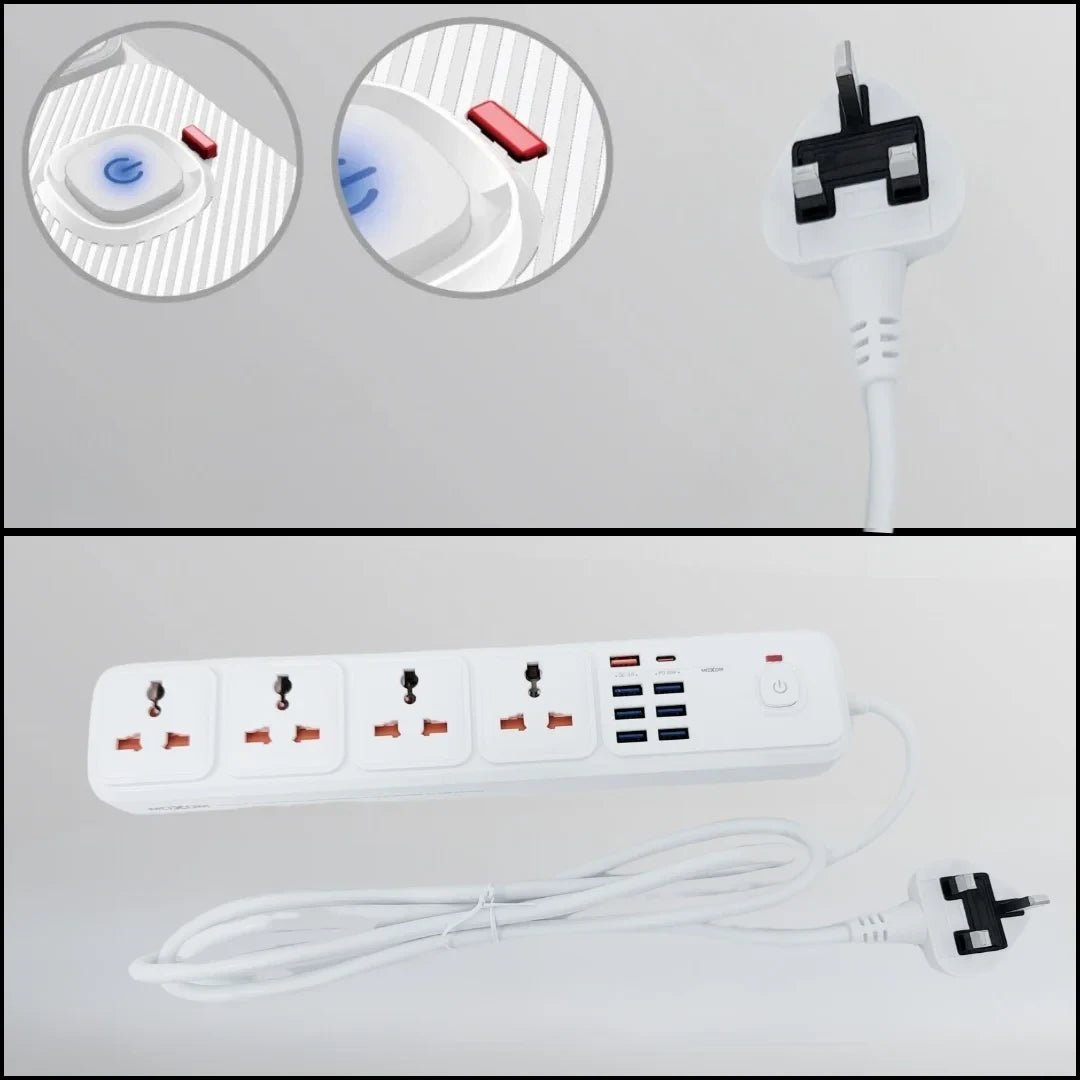 MOXOM 12 in 1 2500W Power Strip (MX - ST14) - Saif Al Najmi KwExtension Power SocketMOXOMSaif Al Najmi KwWhiteMOXOM 12 in 1 2500W Power Strip (MX - ST14) - Saif Al Najmi Kw