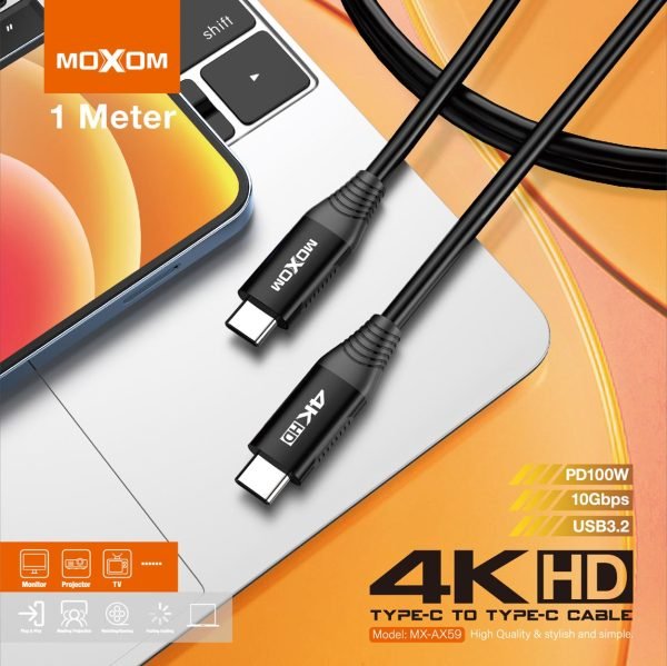 Moxom MX - AX59/MX - AX60 4K Type - C to Type - C Cable - Saif Al Najmi KwData CablesMOXOMSaif Al Najmi KwMX-AX59131950Moxom MX - AX59/MX - AX60 4K Type - C to Type - C Cable - Saif Al Najmi Kw