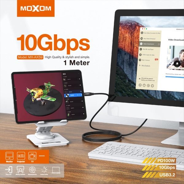 Moxom MX - AX59/MX - AX60 4K Type - C to Type - C Cable - Saif Al Najmi KwData CablesMOXOMSaif Al Najmi KwMX-AX59131950Moxom MX - AX59/MX - AX60 4K Type - C to Type - C Cable - Saif Al Najmi Kw