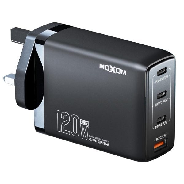 Moxom MX - HC105 PD 120W Charge 2 Usb - c Laptops PD GaN 4Ports Fast Charger Support Laptop Tablet Phone Uk Plug - Saif Al Najmi KwChargersMOXOMSaif Al Najmi KwMX-HC105P131566Moxom MX - HC105 PD 120W Charge 2 Usb - c Laptops PD GaN 4Ports Fast Charger Support Laptop Tablet Phone Uk Plug - Saif Al Najmi Kw