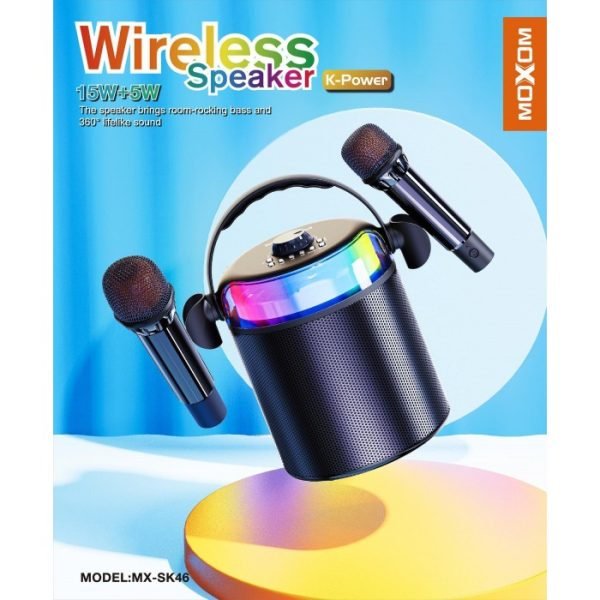 Moxom MX - SK46 15W+5W LED K - Power Wireless Speaker - Saif Al Najmi KwWireless SpeakersMOXOMSaif Al Najmi KwMX-SK46131568Moxom MX - SK46 15W+5W LED K - Power Wireless Speaker - Saif Al Najmi Kw