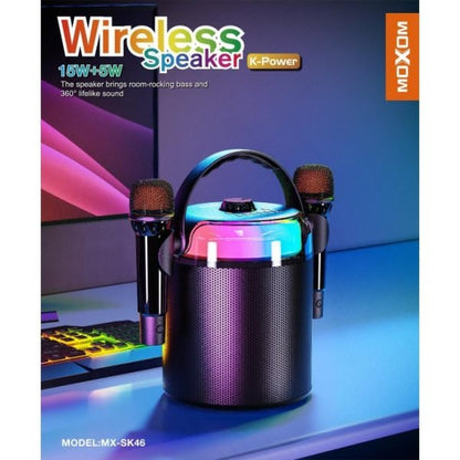 Moxom MX - SK46 15W+5W LED K - Power Wireless Speaker - Saif Al Najmi KwWireless SpeakersMOXOMSaif Al Najmi KwMX-SK46131568Moxom MX - SK46 15W+5W LED K - Power Wireless Speaker - Saif Al Najmi Kw
