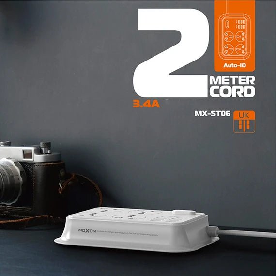Moxom MX - ST06 Power Extension 2500W - Saif Al Najmi KwExtension Power SocketMOXOMSaif Al Najmi KwMX-ST06MX-ST06BlackMoxom MX - ST06 Power Extension 2500W - Saif Al Najmi Kw