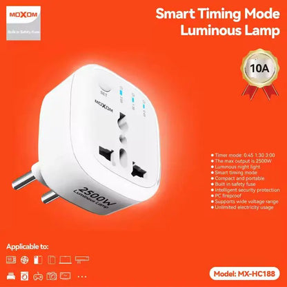 MOXOM Universal Travel Multi Port USB Wall Charger 10A EU Timing luminous conversion plug socket - Saif Al Najmi KwConversion AdapterMOXOMSaif Al Najmi KwMOXOM Universal Travel Multi Port USB Wall Charger 10A EU Timing luminous conversion plug socket - Saif Al Najmi Kw