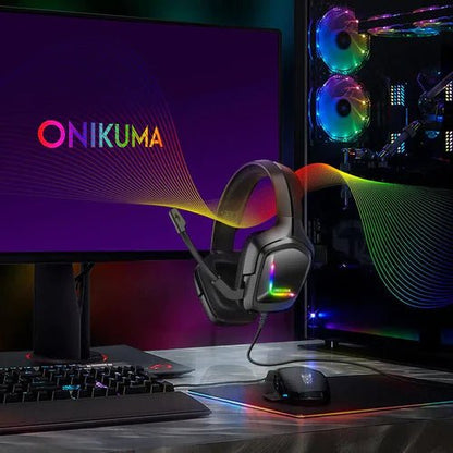 ONIKUMA K20 Wired Gaming Headset with Microphone & RGB Light - Clear Audio & Comfortable Design - Saif Al Najmi KwGamingONIKUMASaif Al Najmi KwBlackONIKUMA K20 Wired Gaming Headset with Microphone & RGB Light - Clear Audio & Comfortable Design - Saif Al Najmi Kw