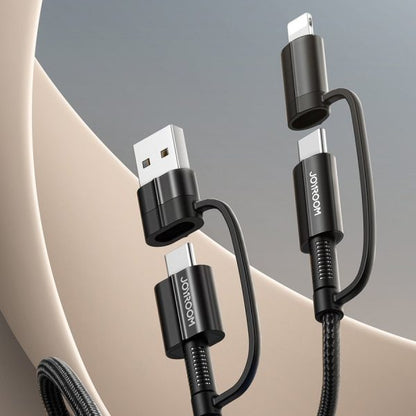 Joyroom 4in1 Multifunctional Cable 60W Type-C To Type-C - 20W Type-C To Iphone 1.2M-3A G3 - Saif Al Najmi Kw