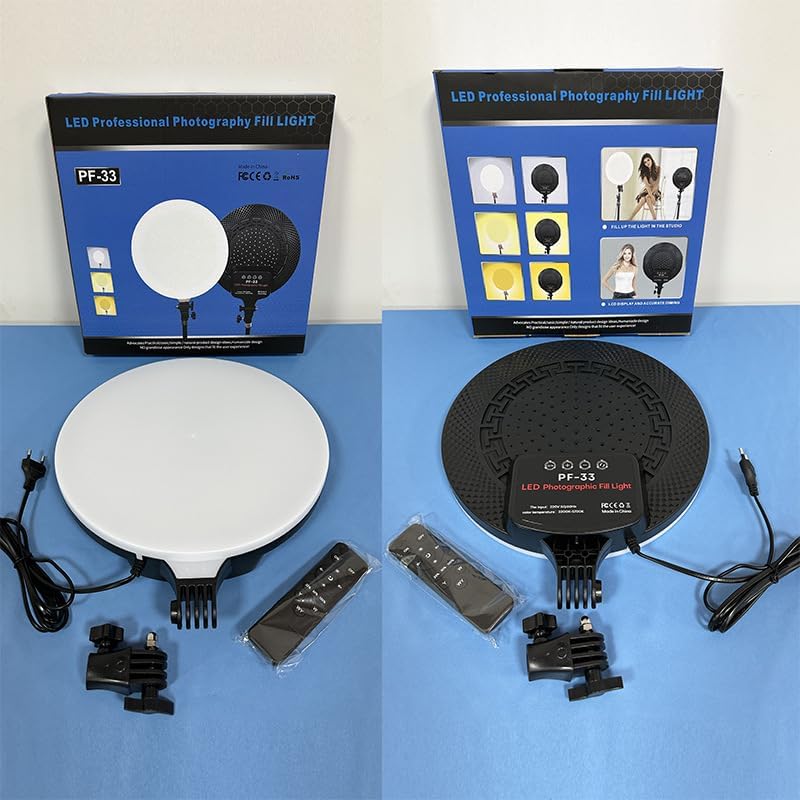 PF - 33 LED Round Fill Light – Remote - Controlled Touch Assist Lighting for Photography & Live Streaming - Saif Al Najmi KwLED LightSaif Al Najmi KwSaif Al Najmi KwPF - 33 LED Round Fill Light – Remote - Controlled Touch Assist Lighting for Photography & Live Streaming