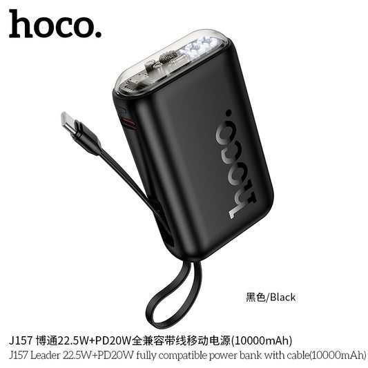 Hoco J157 Leader 22.5W + PD20W Power Bank – 10,000 mAh Fast Charger