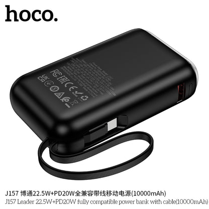 Hoco J157 Leader 22.5W + PD20W Power Bank – 10,000 mAh Fast Charger