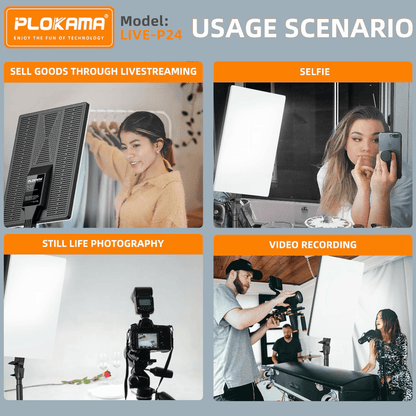 PLOKAMA LIVE - P24 LED Fill Light Panel with Remote Studio Light - Saif Al Najmi KwLED LightPLOKAMASaif Al Najmi KwPLOKAMA LIVE - P24 LED Fill Light Panel with Remote Studio Light